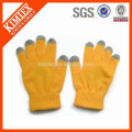 wholesale winter acrylic knit plain tactile gloves